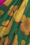 Masaba_Green Crepe Floral Print Saree_Online_at_Aza_Fashions