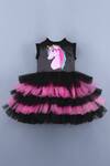 Buy_Miakki_Black Ruffle Dress For Girls_at_Aza_Fashions