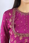 Gopi Vaid_Pink Tussar Silk Woven Kurta Set_at_Aza_Fashions