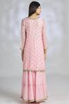 Shop_Gopi Vaid_Pink Chanderi Embroidered Kurta Set_at_Aza_Fashions