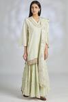 Buy_Gopi Vaid_White Chanderi Embroidered Kurta Set_at_Aza_Fashions