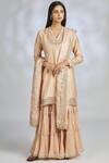Buy_Gopi Vaid_Peach Chanderi Embroidered Kurta Set_at_Aza_Fashions