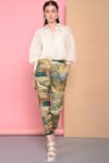 Shop_Sahil Kochhar_Multi Color Cotton Satin Printed Pants  _at_Aza_Fashions