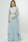Buy_Mishru_Blue Embroidered Lehenga Set_at_Aza_Fashions