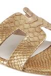 Buy_CRIMZON_Gold Textured Flat Sandals_Online_at_Aza_Fashions