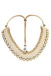 Joules by Radhika_Gold Plated Polki Stone Jewellery Set_Online_at_Aza_Fashions
