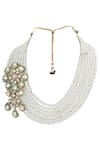 joules by radhika_Gold Plated Pearl Stone Jewellery Set_Online_at_Aza_Fashions