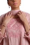 Buy Ajiesh Oberoi Pink Cotton Round Embroidered Kurta Set Online at Aza Fashions Buy_Ajiesh Oberoi_Pink Cotton Round Embroidered Kurta Set _Online_at_Aza_Fashions
