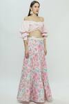 Bombae By Deepika Reddy Pink Poplin Printed Skirt Set Online at Aza Fashions Bombae By Deepika Reddy_Pink Poplin Printed Skirt Set_Online_at_Aza_Fashions
