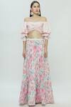 Buy Bombae By Deepika Reddy Pink Poplin Printed Skirt Set Online at Aza Fashions Buy_Bombae By Deepika Reddy_Pink Poplin Printed Skirt Set_Online_at_Aza_Fashions