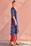 Nautanky Blue Silk Velvet Kurta Set Online at Aza Fashions Nautanky_Blue Silk Velvet Kurta Set_Online_at_Aza_Fashions