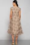 Shop_KAVERI_Beige Linen Midi Dress_at_Aza_Fashions