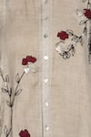 Kaveri_Beige Linen Embroidered Tunic_at_Aza_Fashions