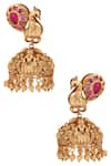 Buy_joules by radhika_Gold Plated Ruby Stone Antique Jewellery Set_Online_at_Aza_Fashions