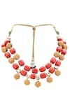 joules by radhika_Gold Plated Polki Stone Jewellery Set_Online_at_Aza_Fashions