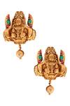 Buy_Joules by Radhika_Gold Plated Bead Temple Jewellery Set_Online_at_Aza_Fashions