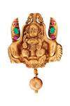 Shop_Joules by Radhika_Gold Plated Bead Temple Jewellery Set_Online_at_Aza_Fashions