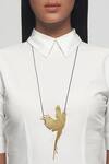 Buy_Tachi_Gold Plated Metal The Vaya Neckpiece_at_Aza_Fashions