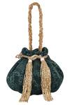Buy_Ozel_Green Sequin Embellished Potli Bag_at_Aza_Fashions