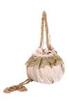 Buy_Ozel_Pink Beads Velvet Embellished Potli Bag_at_Aza_Fashions