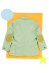 Shop_Partykles_Green Knit Button Front Blazer _at_Aza_Fashions