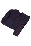 Shop_Partykles_Blue Terry Rayon Checkered Blazer Set _at_Aza_Fashions