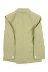 Shop_Partykles_Green Gabardine Double Breasted Blazer Set _at_Aza_Fashions