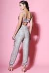 Shop_Mahima Mahajan_Grey Modal Satin Sweetheart Neck Embellished Pant Set _at_Aza_Fashions