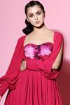 Mahima Mahajan_Pink Moss Crepe Embellished Midi Dress_Online_at_Aza_Fashions
