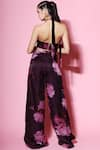 Shop_Mahima Mahajan_Purple Organza Halter Printed Pant Set _at_Aza_Fashions