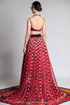 Shop_Shivan & Narresh_Red Silk Organza Embellished Lehenga Set_at_Aza_Fashions