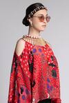 Shivan & Narresh_Red Printed Top_Online_at_Aza_Fashions