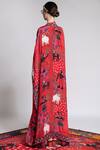 Shop_Shivan & Narresh_Red Printed Cape_at_Aza_Fashions