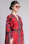Shivan & Narresh_Red Printed Cape_Online_at_Aza_Fashions
