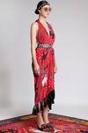 Buy_Shivan & Narresh_Red Crepe Printed Cover Up_at_Aza_Fashions