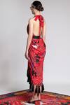 Shop_Shivan & Narresh_Red Crepe Printed Cover Up_at_Aza_Fashions