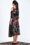 Shop_Shivan & Narresh_Black Silk Printed Dress_at_Aza_Fashions