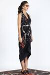 Buy_Shivan & Narresh_Black Crepe Printed Cover Up_at_Aza_Fashions