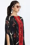 Shivan & Narresh_Black Italian Jersey Printed Cover Up_Online_at_Aza_Fashions
