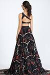 Shop_Shivan & Narresh_Black Crepe Printed Skirt_at_Aza_Fashions