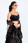 Buy_Shivan & Narresh_Black Silk Organza Embellished Lehenga Skirt_Online_at_Aza_Fashions