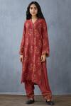 Buy Torani Red Cotton Silk Printed Kurta at Aza Fashions Buy_Torani_Red Cotton Silk Printed Kurta_at_Aza_Fashions