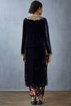 Shop_Torani_Black Silk Velvet Kurta_at_Aza_Fashions