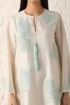 Shop_Namrata Joshipura_White Chanderi Round Embroidered Tunic_Online_at_Aza_Fashions