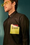 Buy_Sahil Aneja_Black Cotton Typography Print Shirt_Online_at_Aza_Fashions