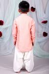 Shop_Kirti Agarwal - Pret N Couture_Peach Chanderi , Cotton Satin, Cotton, Embroidery Kurta Set _at_Aza_Fashions
