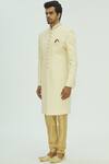 Buy_Aryavir Malhotra_White Jaquard Embellished Sherwani Set _Online_at_Aza_Fashions