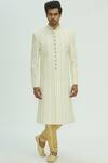 Buy_Aryavir Malhotra_White Chikankari Sherwani Set _at_Aza_Fashions