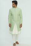 Buy_Aryavir Malhotra_Green Chikankari Sherwani Set _at_Aza_Fashions