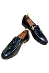 Buy_Artimen_Black Plain Cross Bow Loafers  _at_Aza_Fashions